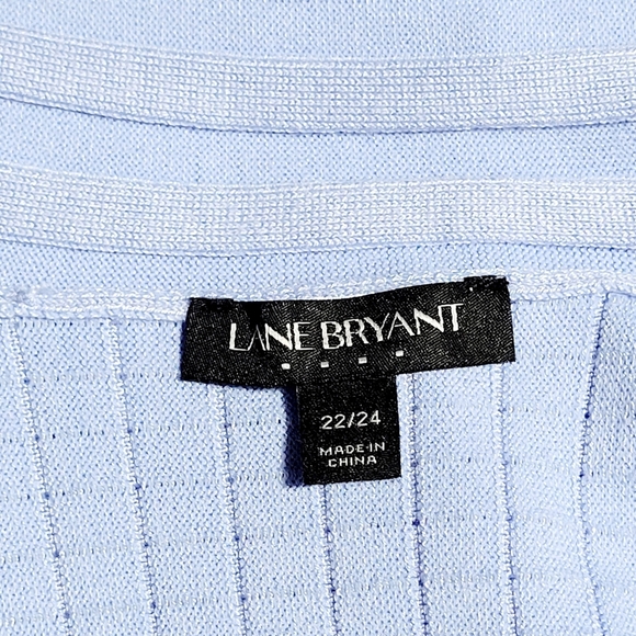 Lane Bryant Periwinkle Short Sleeve Cardigan (22/24) - Picture 5 of 9